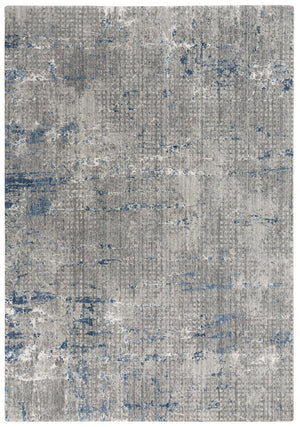 Alora Decor Cara Modern Abstract Area Rug In Royal Blue & Slate Gray — Soft Hand-Sheared Recycled Polyester 5'2" x 7'9" 12012073533095279
