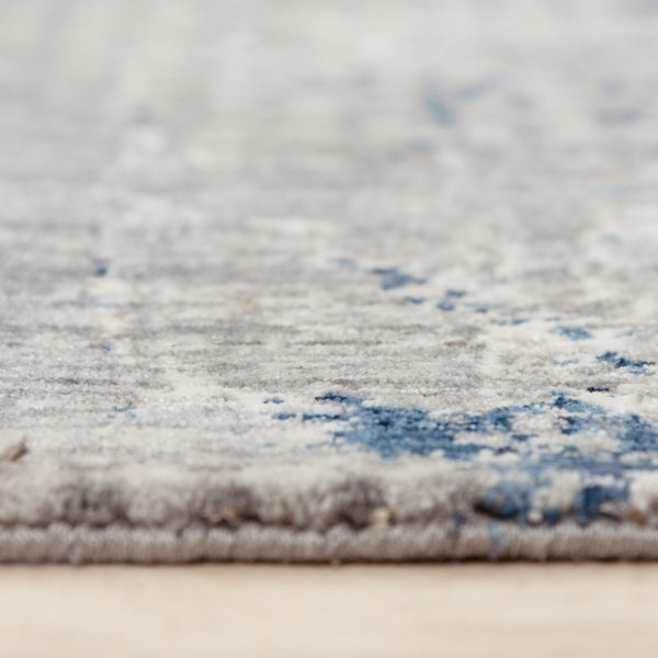 Alora Decor Cara Modern Abstract Area Rug In Royal Blue & Slate Gray — Soft Hand-Sheared Recycled Polyester 5'2" x 7'9" 12012073533095279