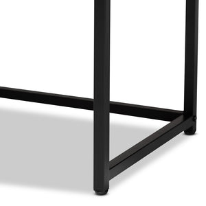 Baxton Studio Baxton Studio Ardon Bohemian Storage Cabinet - Light Brown Wood & Black Metal with Rattan Doors MUS-003-Natural/Black