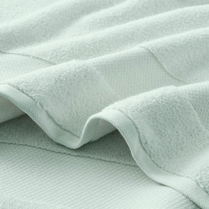 JLA Home Madison Park Signature - Cotton Luxurious 6-Piece Turkish Bath Towel Set 600 GSM Oversized Plush Dobby Border, OEKO-TEX Certified Seafoam MPS73-319