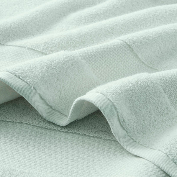 JLA Home Madison Park Signature - Cotton Luxurious 6-Piece Turkish Bath Towel Set 600 GSM Oversized Plush Dobby Border, OEKO-TEX Certified Seafoam MPS73-319
