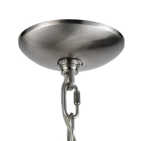 Thomas Lighting Conway Three Light Chandelier with Opaque Glass Shades for Traditional Dining Rooms Nickel 29 inches 1209CH/20