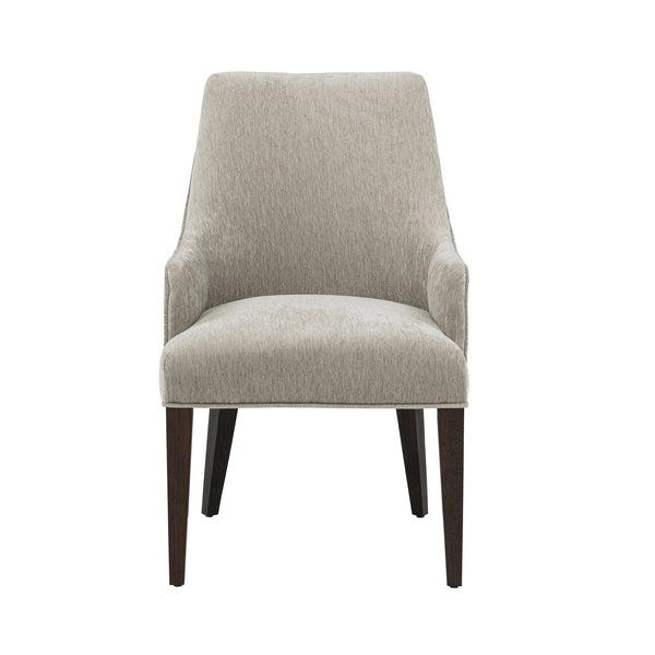 English Elm Beever Elegant Taupe Chenille Armchair - Timeless Comfort With Sturdy Dark Walnut Frame & Support B365P397732