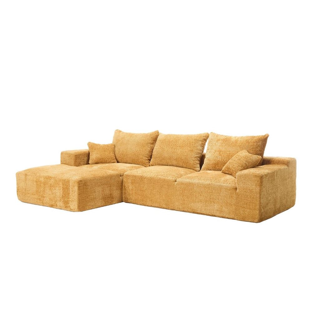 English Elm United L-Shaped Chenille Sofa - Plush Comfort, Spacious Seating, And No Assembly Required For Your Home W1568S00121-GIGA