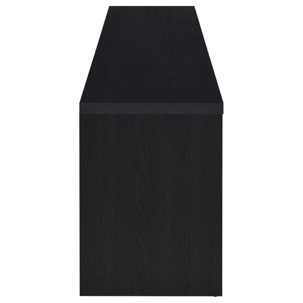English Elm Sloat Matte Black Media Console with Dual Drawers and Concealed Cabinet Storage B062P451931