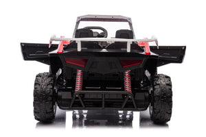 English Elm 24v Two Seater Kids Utv 800w 4x4 Off Road Ride on with Full Suspension Remote White+Red W1620P328746