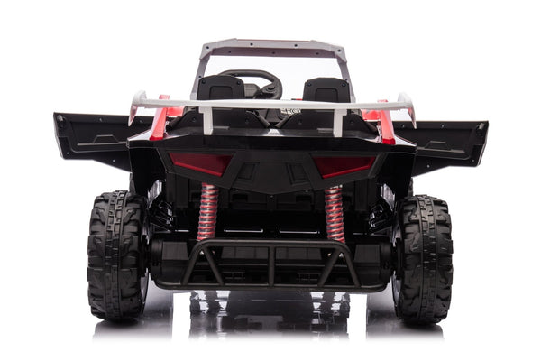 English Elm 24v Two Seater Kids Utv 800w 4x4 Off Road Ride on with Full Suspension Remote White+Red W1620P328746