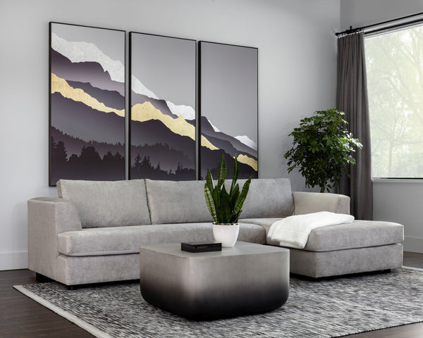 Sunpan Strut Contemporary Concrete Coffee Table with Unique Design for Modern Living Spaces and Outdoors Black Ombre