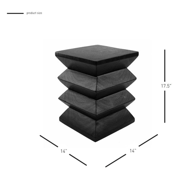 Elsie Trembesi  Side/ End Table Black 1210024-B New Pacific Direct