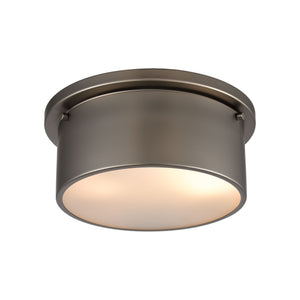 Simpson 10'' Wide 2-Light Flush Mount - Black Nickel 12110/2 Elk Lighting