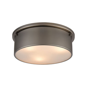 Simpson 14'' Wide 3-Light Flush Mount - Black Nickel 12111/3 Elk Lighting