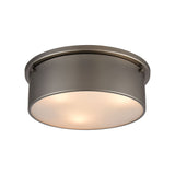 Simpson 14'' Wide 3-Light Flush Mount - Black Nickel 12111/3 Elk Lighting