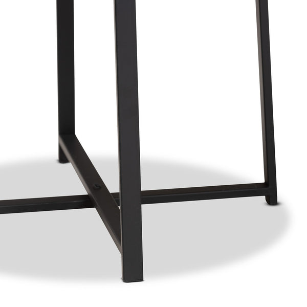 Baxton Studio Baxton Studio Modern Industrial Outdoor Side Table - Black Metal, Compact & Durable Design for Patios H01-99169-Metal Small Side Table