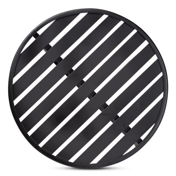 Baxton Studio Baxton Studio Modern Industrial Outdoor Side Table - Black Metal, Compact & Durable Design for Patios H01-99169-Metal Small Side Table