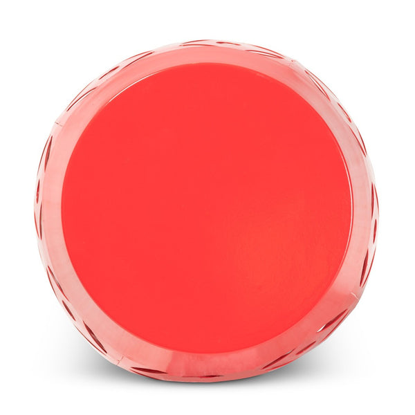 Baxton Studio Baxton Studio Hallie Modern Metal Outdoor Side Table with Geometric Design for Stylish Spaces Red H01-101371 Red Metal Side Table