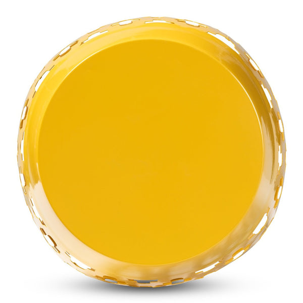 Baxton Studio Baxton Studio Modern Metal Outdoor Side Table with Geometric Cut-Out Design for Stylish Spaces Yellow H01-101370A Yellow Metal Side Table