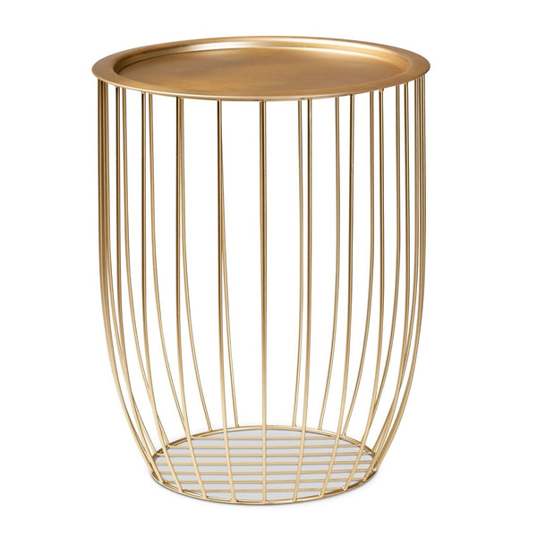 Baxton Studio Baxton Studio Mabon Gold Metal End Table – Modern, Durable Accent Piece for Stylish Home Decor H01-102594B Metal Tray Table