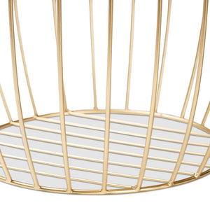 Baxton Studio Baxton Studio Mabon Gold Metal End Table – Modern, Durable Accent Piece for Stylish Home Decor H01-102594B Metal Tray Table
