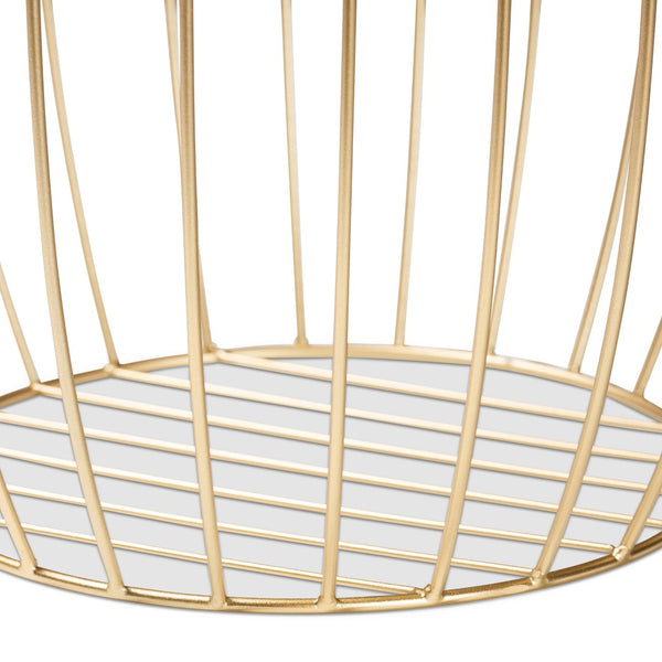 Baxton Studio Baxton Studio Mabon Gold Metal End Table – Modern, Durable Accent Piece for Stylish Home Decor H01-102594B Metal Tray Table