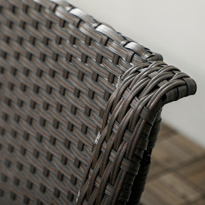 English Elm Patio Three-seat Outdoor Sofa Handwoven Pe Rattan Steel Frame with Foam Cushions T3971P446225
