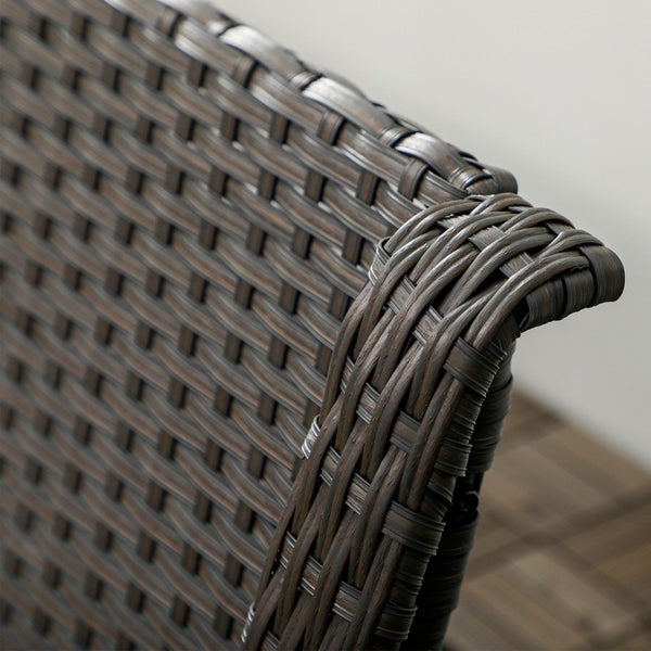 English Elm Patio Three-seat Outdoor Sofa Handwoven Pe Rattan Steel Frame with Foam Cushions T3971P446225