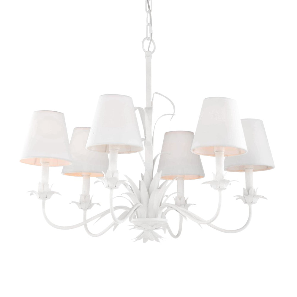 Wildwood Fontana Tole Chandelier By Meg Braff For Wildwood — 6-Light Fountain-Inspired Fixture With Shades, 70" Chain 12133
