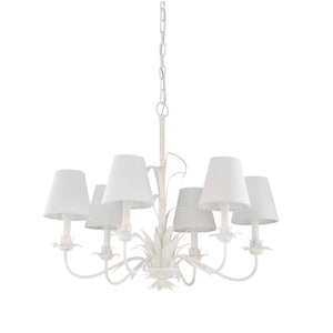 Wildwood Fontana Tole Chandelier By Meg Braff For Wildwood — 6-Light Fountain-Inspired Fixture With Shades, 70" Chain 12133