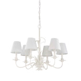 Fontana Chandelier With Shades White/Cream 12133 Wildwood