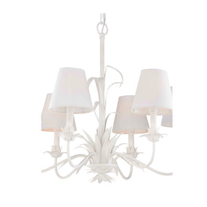 Wildwood Fontana Tole Chandelier By Meg Braff For Wildwood — 6-Light Fountain-Inspired Fixture With Shades, 70" Chain 12133