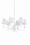 Fontana Chandelier With Shades White/Cream 12133 Wildwood