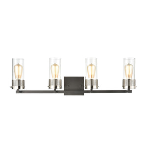 Bergenline 32'' Wide 4-Light Vanity Light - Matte Black 12143/4 Elk Lighting