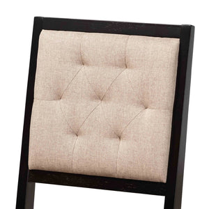 Baxton Studio Baxton Studio Gideon Modern Dining Chair Set - Upholstered Sand Fabric & Dark Brown Wood Finish RH2083C-Sand/Dark Brown-DC-2PK