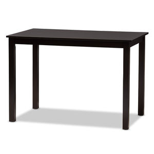 Baxton Studio Baxton Studio Suvi 5-Piece Modern Dining Set with Sand Upholstered Chairs & Dark Brown Wood Finish Suvi-Sand/Dark Brown-5PC Dining Set