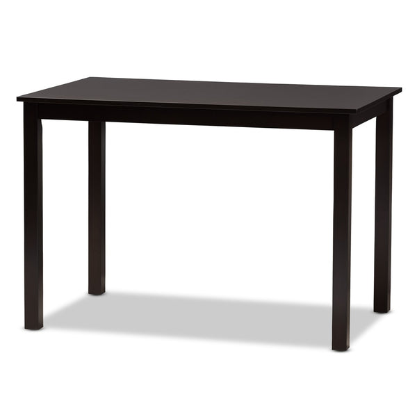 Baxton Studio Baxton Studio Suvi 5-Piece Modern Dining Set with Sand Upholstered Chairs & Dark Brown Wood Finish Suvi-Sand/Dark Brown-5PC Dining Set