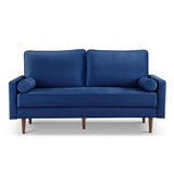 IDEAZ Velvet Upholstered Sofa Blue 1214LSL