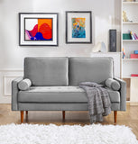 IDEAZ Velvet Upholstered Sofa Grey 1215LSL