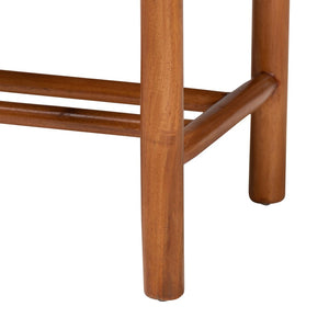 Baxton Studio Baxton Studio Saura Mid-Century Modern Oak Dining Bench with Woven Hemp Seat & Stylish Storage Shelf SK9151-Oak-Bench