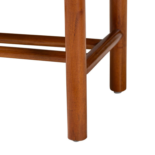 Baxton Studio Baxton Studio Saura Mid-Century Modern Oak Bench with Hemp Seat and Storage Shelf for Stylish Spaces SK9149-Oak Woven Seat-Bench