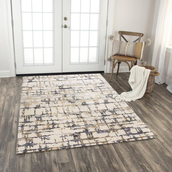 Alora Decor Belice Neutral Rug — Modern Wool-Tencel Blend, Eco-Conscious Plush Texture In Slate Gray, Beige, Ivory 12' x 15' 12112172304331215