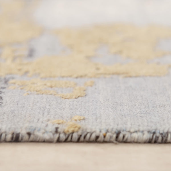 Alora Decor Belice Contemporary Blue Abstract Rug With New Zealand Wool Blend, Soft Lustrous Texture And Durable Charm 2' x 3' 12112172509540203