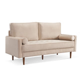 IDEAZ Velvet Upholstered Sofa Beige 1217LSL