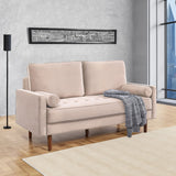 IDEAZ Velvet Upholstered Sofa Beige 1217LSL