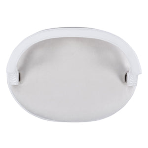 Butler Specialty Hathaway Elegant Oval Upholstered Vanity Seat With Carved Wood Back For Stylish Dressing Rooms White Foam,Mdf,Poplar Hardwood Solids,Cotton Fabric 1218222-butler