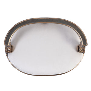 Butler Specialty Butler Hathaway 22.5" Oval Vanity Seat In Pastel Blue - Elegant Upholstered Wood Design For Any Space Pastel Blue Poplar Wood,Mdf,Urethane Foam,Cotton 1218483-butler