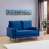 IDEAZ Velvet Upholstered Loveseat Blue 1218LSL