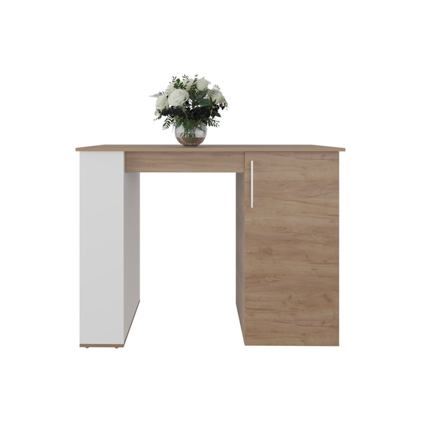 English Elm Kitchen Cart with Enclosed Doors and Three Shelves on Smooth-Roll Wheels for Compact Modern Kitchens Natural Wood 56.69 L x 28.74 W x 5.51 H B097P296854