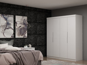 Manhattan Comfort Mulberry Contemporary - Modern Wardrobe/ Armoire/ Closet White 121GMC1