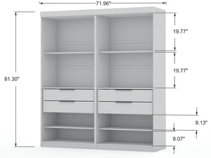Manhattan Comfort Mulberry Contemporary - Modern Wardrobe/ Armoire/ Closet White 121GMC1