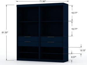 Manhattan Comfort Mulberry Contemporary - Modern Wardrobe/ Armoire/ Closet Tatiana Midnight Blue 121GMC4