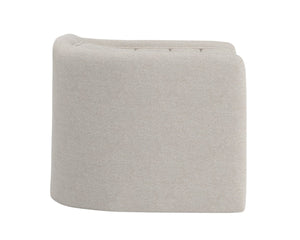 Sunpan BIRRIT Swivel Armchair - Contemporary Comfort in Alaska Greige Fabric with 360° Movement & Style 111738